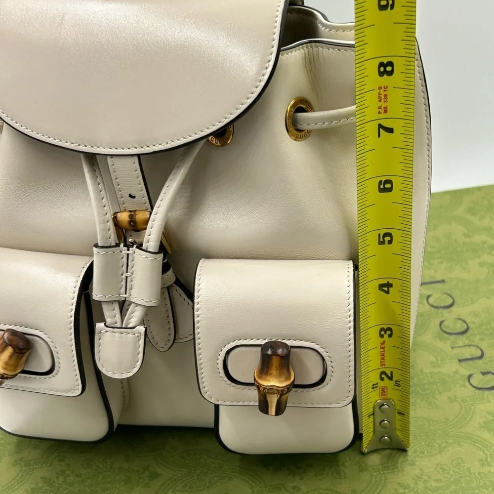 Gucci Leather bamboo backpack made in Italy NWT